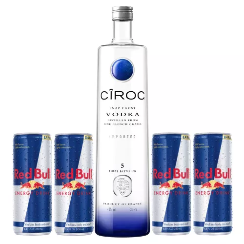 Combo Ciroc + 4 Red Bull