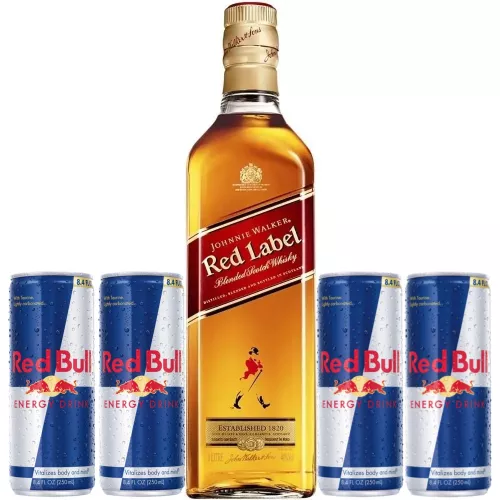 Combo Red Label + 4 Red Bull